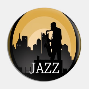 Saxophone Player Pin