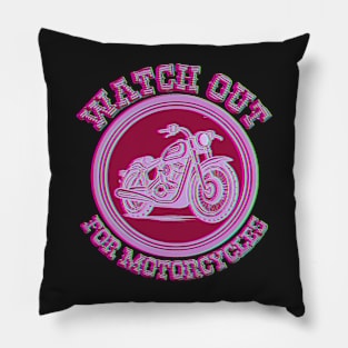 vintage watch for motorcycles,look twice save a life yard sign Pillow