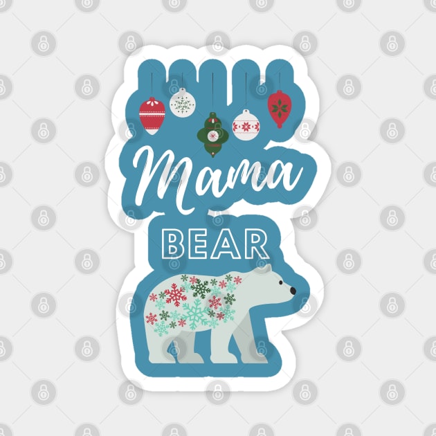 Christmas Theme Polar Mama Bear Magnet by EdenLiving