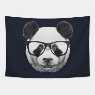 Panda with glasses Tapestry