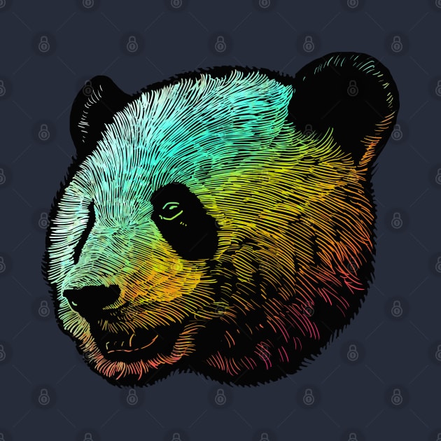 Cool Colored Panda by barmalisiRTB