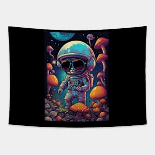 Techno Astronaut T-Shirt - Techno Organism - Catsondrugs.com - Techno, rave, edm, festival, techno, trippy, music, 90s rave, psychedelic, party, trance, rave music, rave krispies, rave flyer Tapestry