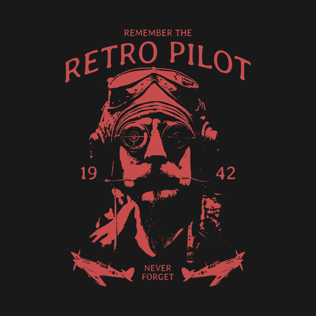 airplane pilot retro vintage by Supertrooper