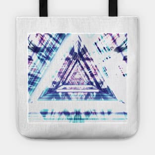 Flashing futuristic triangles, ethnic ornament Tote