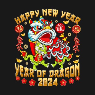 Lunar New Year 2024 Shirt Gifts Chinese Lunar New 2024 Year of The Dragon Zodiac T-Shirt