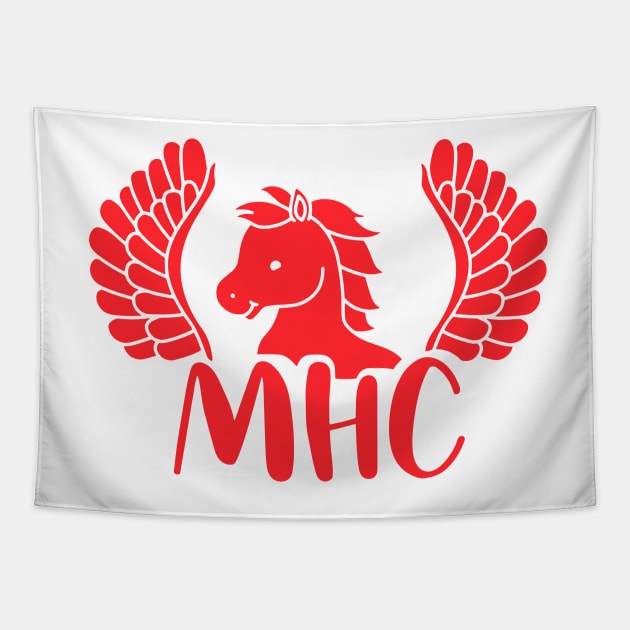 Red Pegasus MHC 2022 Tapestry by maya-reinstein