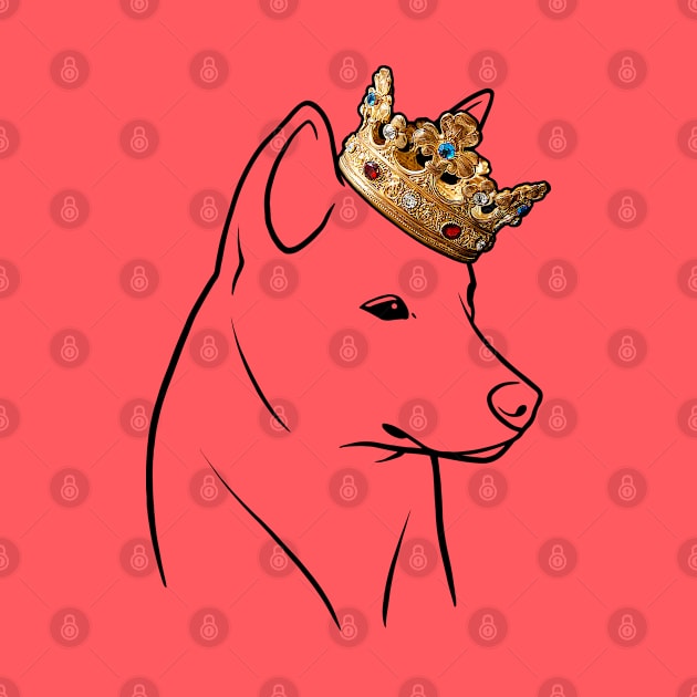 Jindo Dog King Queen Wearing Crown by millersye