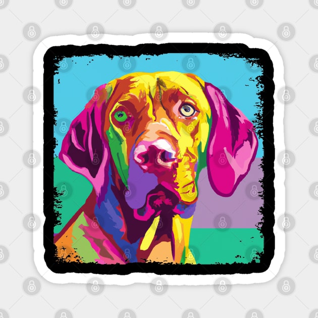 Vizsla Pop Art - Dog Lover Gifts Magnet by PawPopArt