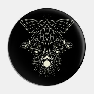 Moon Phases Butterfly Magic Festival Pin