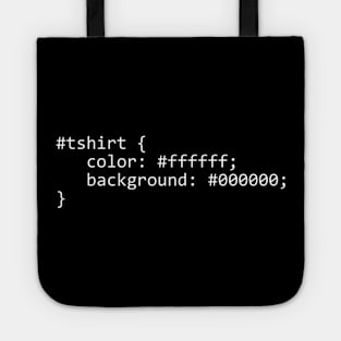 CSS Programmer Tshirt Tote