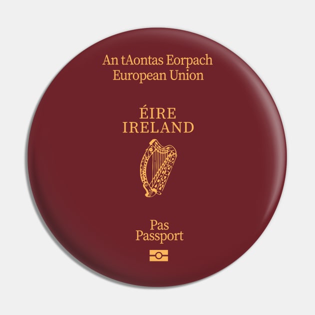 Ireland passport Pin by Travellers