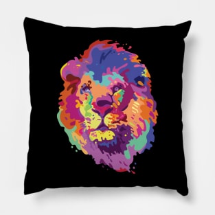 Lion Head Pop Art Pillow