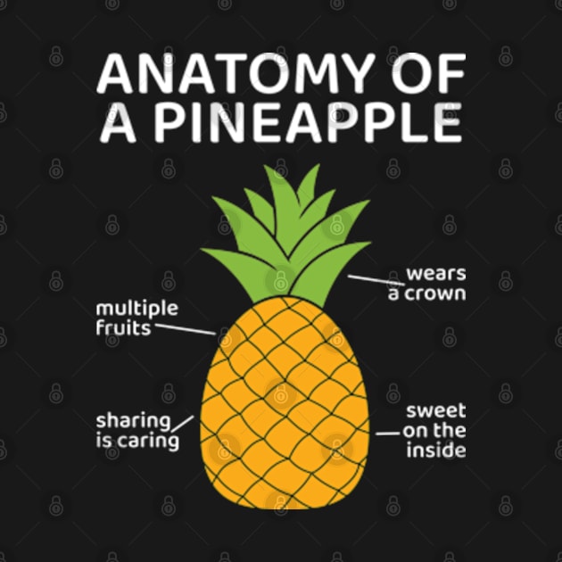 Anatomy Of A Pineapple Funny by JaiStore