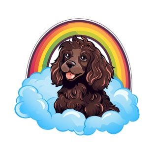 Cute Boykin Spaniel Rainbow Cloud Kawaii Dog Happy Puppy T-Shirt