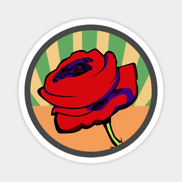 Red Rose Magnet by momomoma