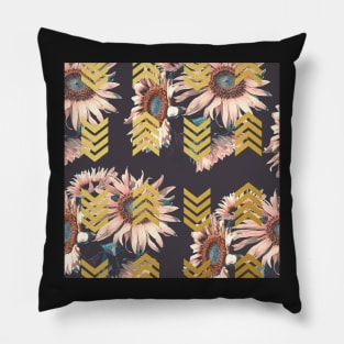 Gold sunflowers Pillow