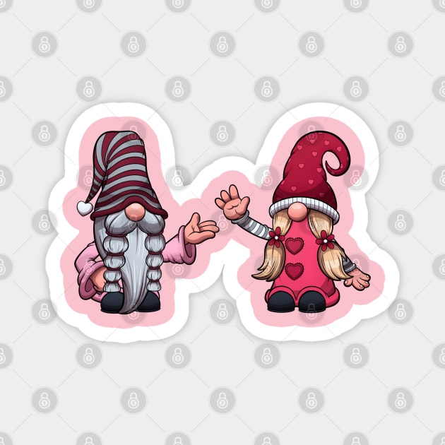 Cute Valentine’s Day Gnomes Magnet by TheMaskedTooner