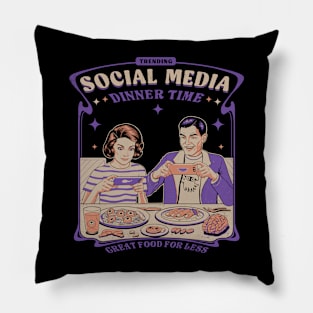 Social Media (Dinner Time) Pillow