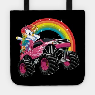 Dabbing Unicorn Monster Truck Birthday Party Gift Tote