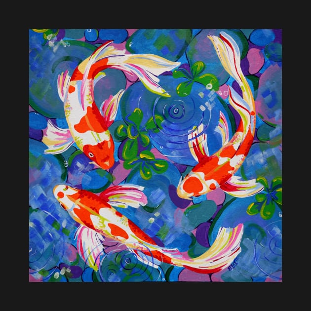 Koi - Acrylic koi fish painting by EveiArt