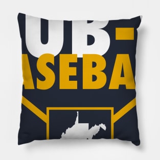 Dub V Baseball (Navy Background) Pillow