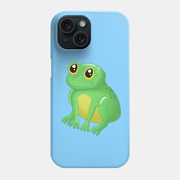 Cute Green Frog Phone Case by Purrfect