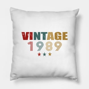 Vintage Since 1989 Pillow