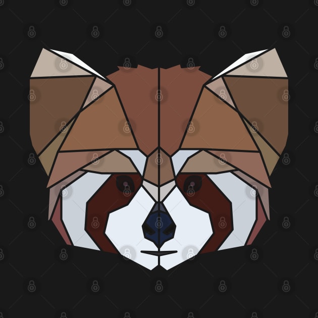 Red Panda Geometry Pattern by JuanesArtShop