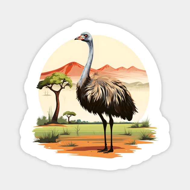 Ostrich Magnet by zooleisurelife