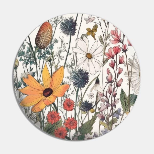 Wildflowers - Botanical Bliss 01 Pin by Floral Decor Shop