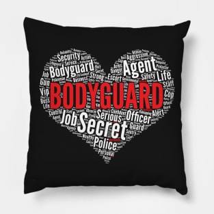 Bodyguard Heart Security Guard graphic Pillow