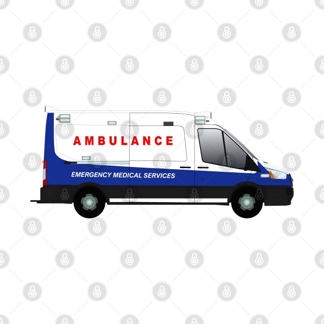 Blue White Transit Ambulance by BassFishin