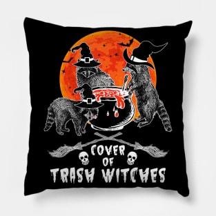 Coven Of Trash Witches Halloween Raccoon Costume Pillow