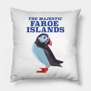 The Majestic Faroe Islands travel poster Pillow