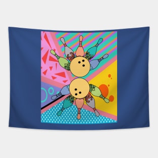 Destroy Pin Bowling Skittles Ball Tapestry