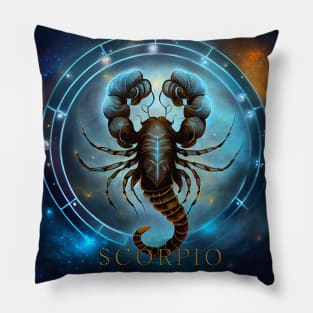 Zodiac Sign SCORPIO - Fantasy Illustration of astrology Scorpio Pillow