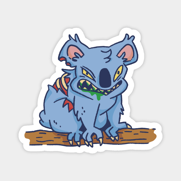 Cartoon Zombie Koala Magnet by SLAG_Creative