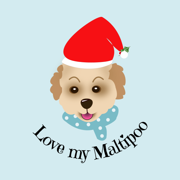 Christmas Maltipoo by designInk