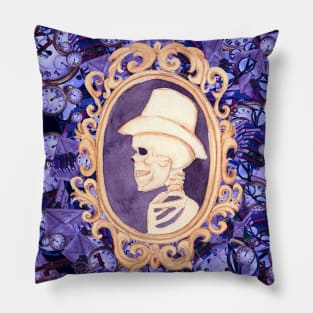 Time of Death Victorian Skull Pillow