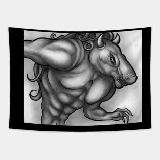 Minotaur, King of the Labyrinth Tapestry