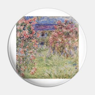 House Among the Roses by Claude Monet Pin