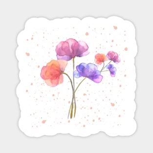 Flower watercolor style Magnet