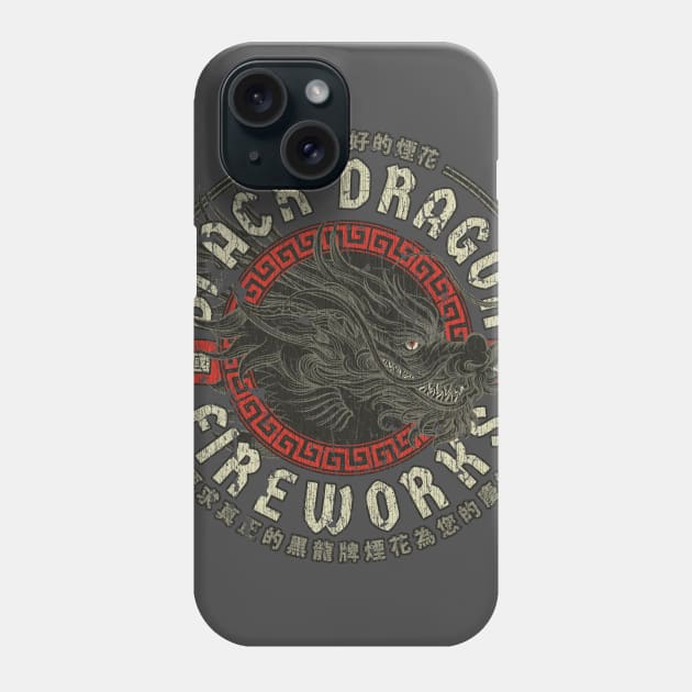 Black Dragon Fireworks Phone Case by JCD666