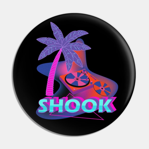 Vaporwave Aesthetic Shook Pin by alcoshirts