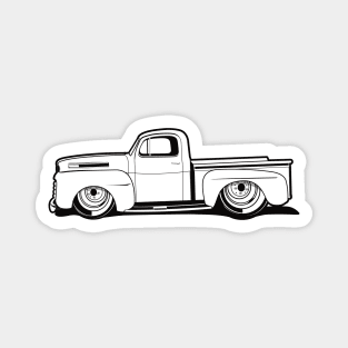 1950 Ford Truck BW Magnet