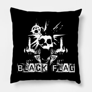 black flag skeletopunk Pillow