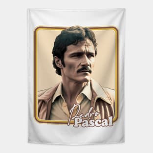 Pedro Pascal ---- Retro Fan Artwork Tapestry