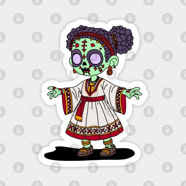 Cute Ethiopian Zombie Magnet by H. R. Sinclair