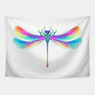 Rainbow symmetrical dragonfly Tapestry