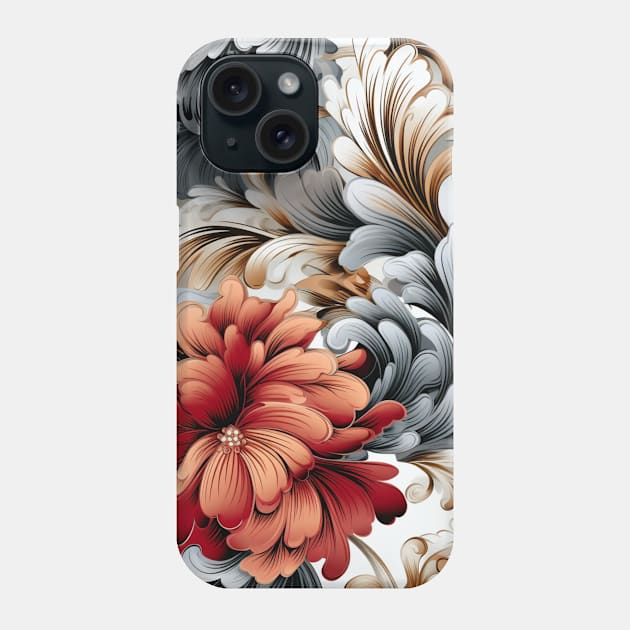 Winter inspired colorful silver sage flower pattern Phone Case by HSH-Designing